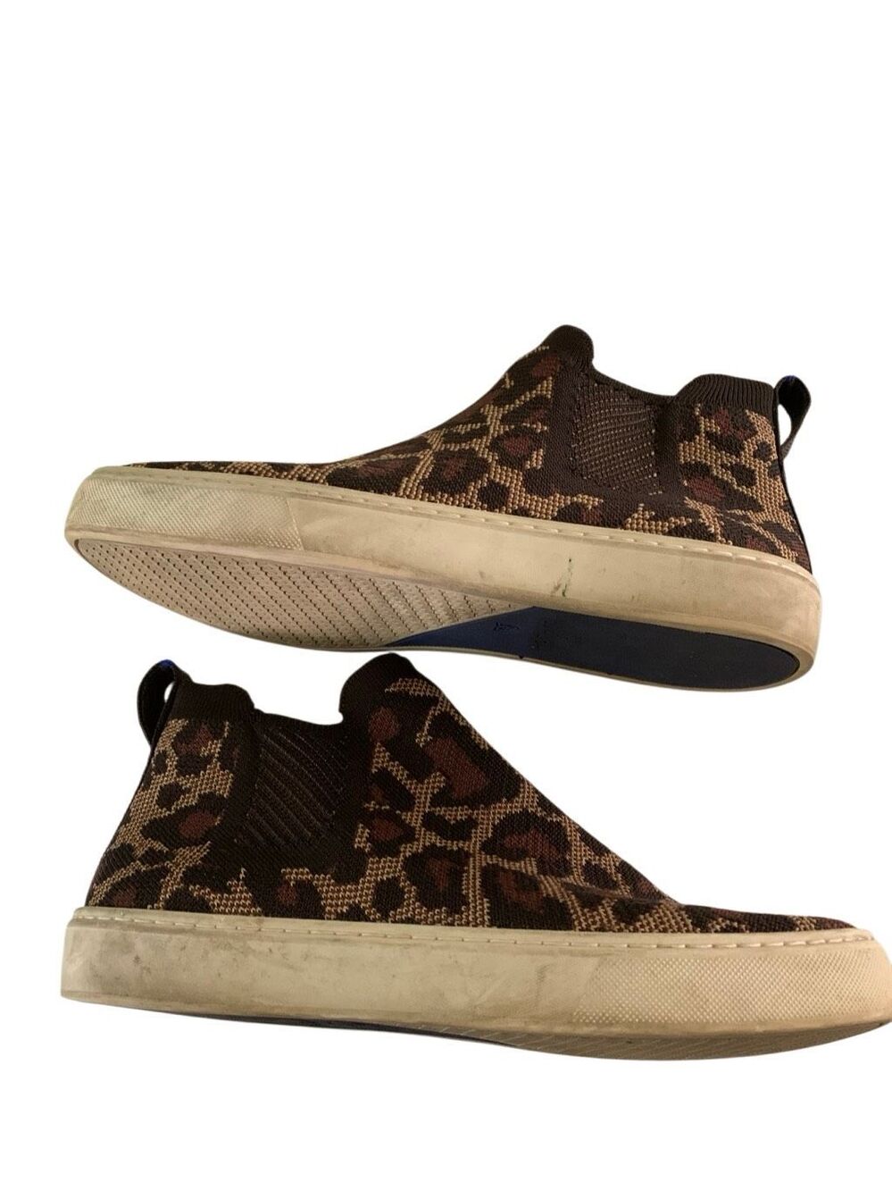 Rothy's chelsea slip on sneaker leopard women's size 8